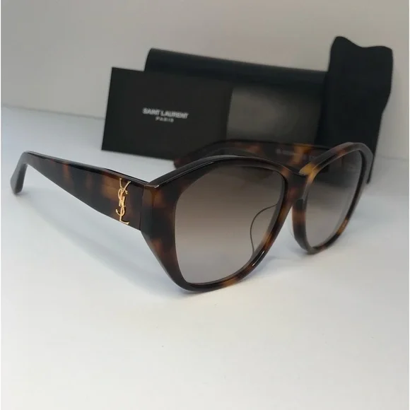 New Authentic Saint Laurent SLM8 Cat Eye Havana Brown Frame 